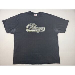 Vintage 2001 Chicago Band Tour Concert Faded Black‎ Double-Sided Concert Tee 2XL